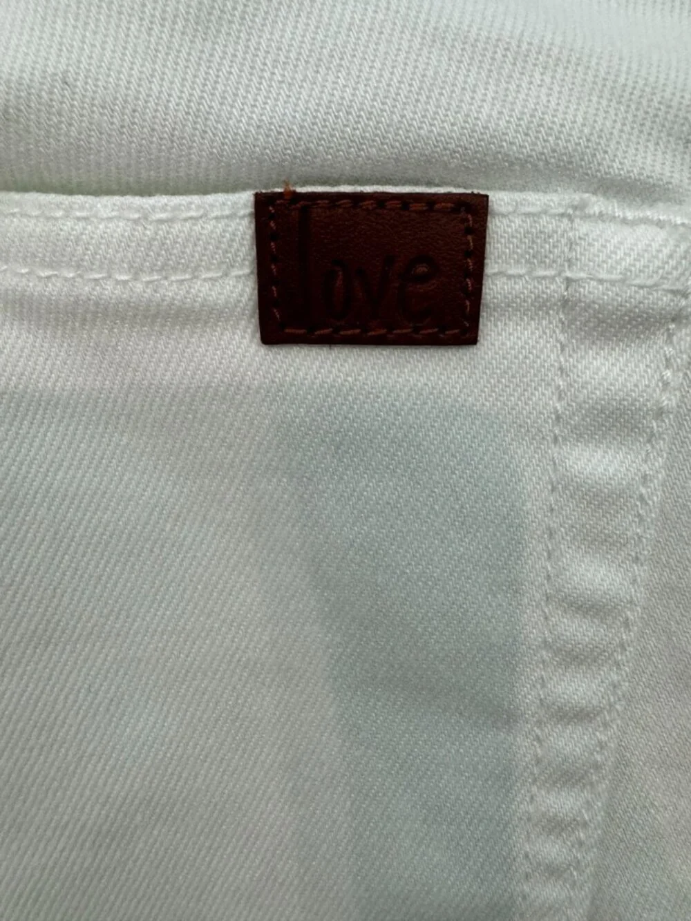 Peace Love World White Released Hem Straight Leg Jeans Distressed Size 4